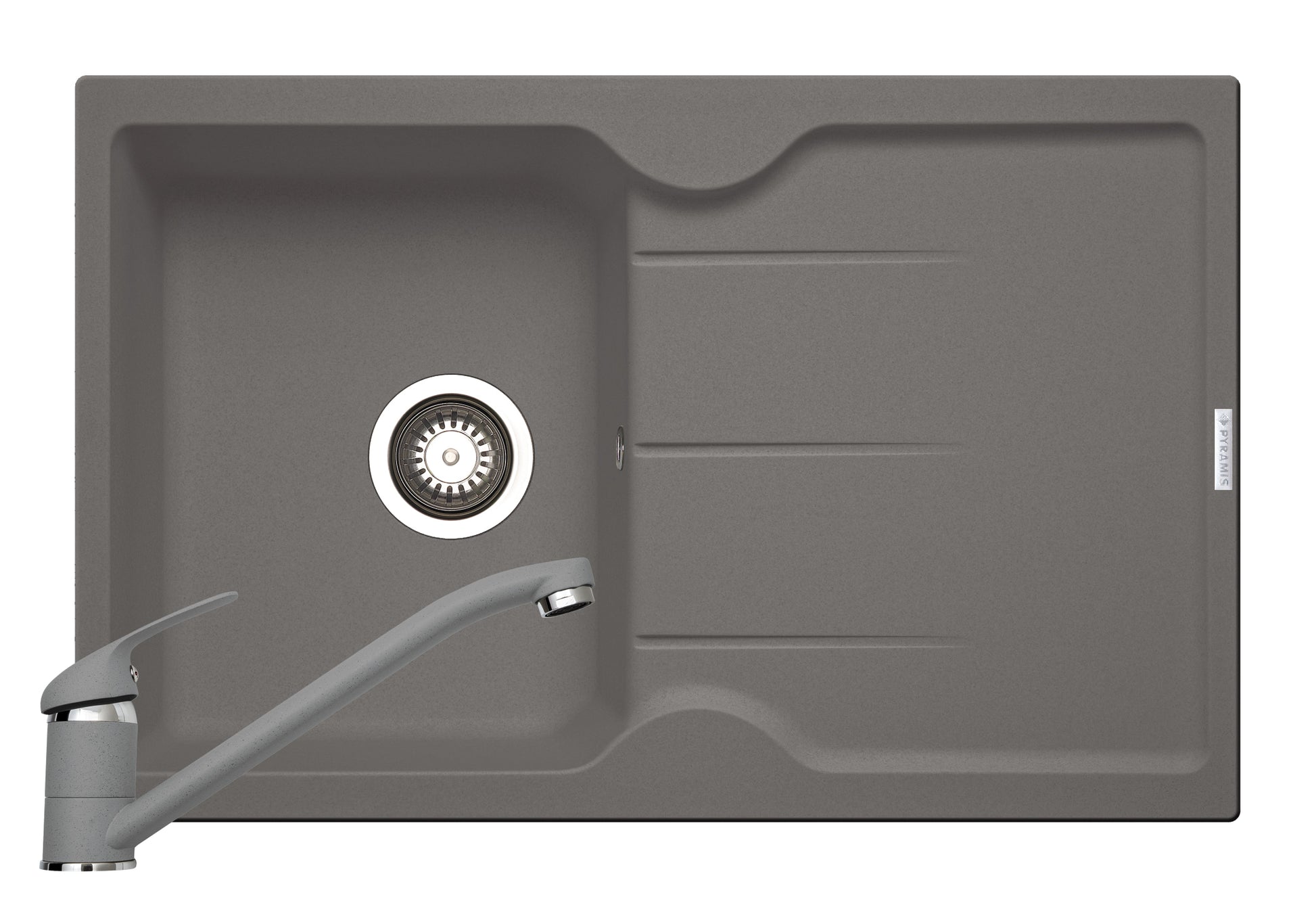 Set chiuveta granit PORTOS & baterie ASALIA - Grey