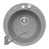 Set chiuveta granit ALYA 1B Ø49 & baterie ASALIA - Grey