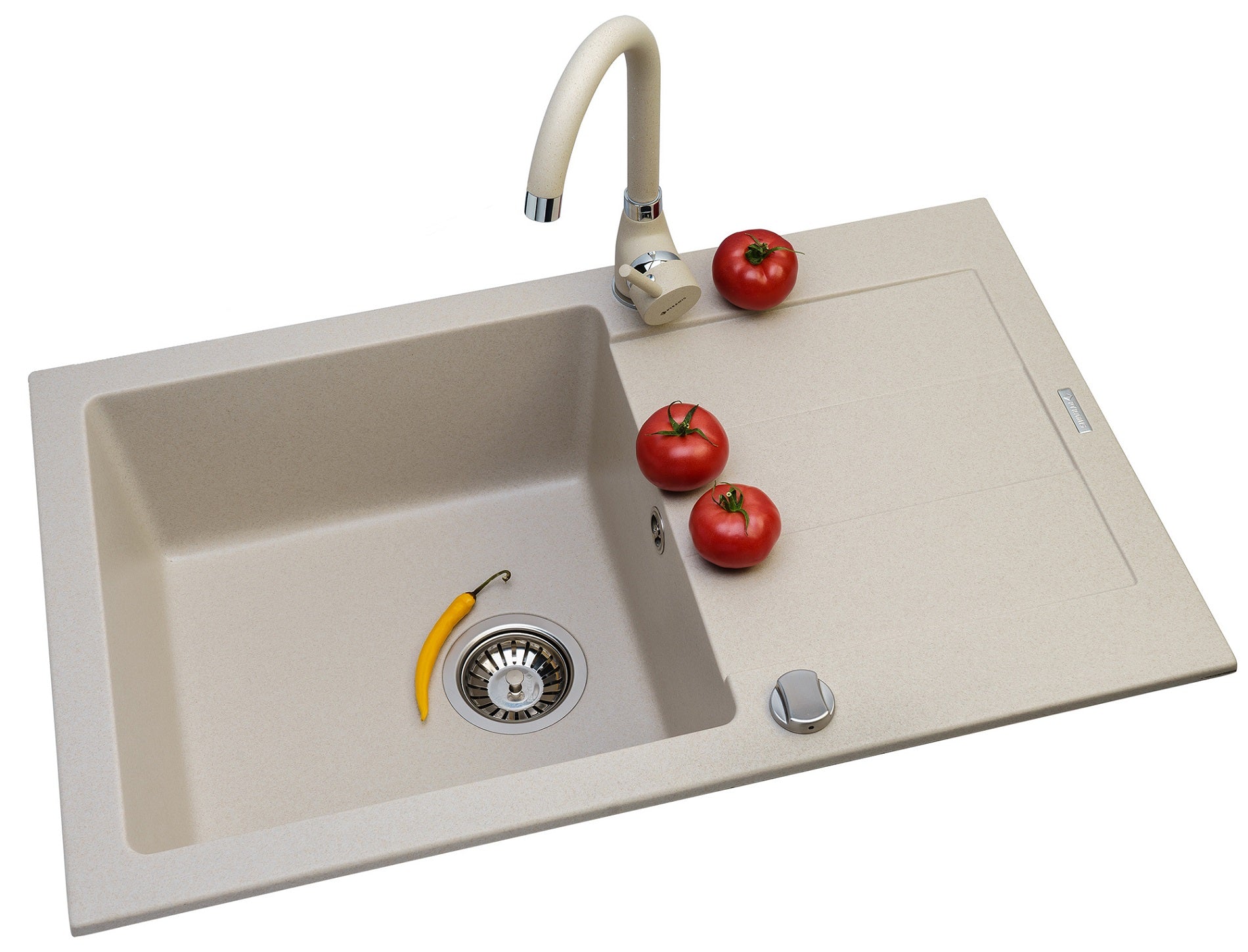 Chiuveta bucatarie SPARTA PLUS 78x48 1B 1D Beige