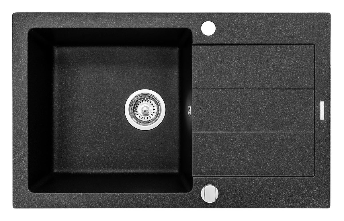 Chiuveta bucatarie SPARTA PLUS 78x48 1B 1D Black