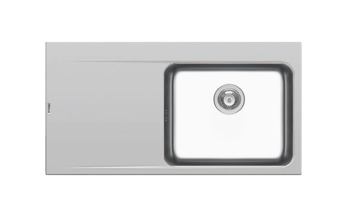Chiuveta granit si inox PYRROS 100x52 1B 1D DR Snow
