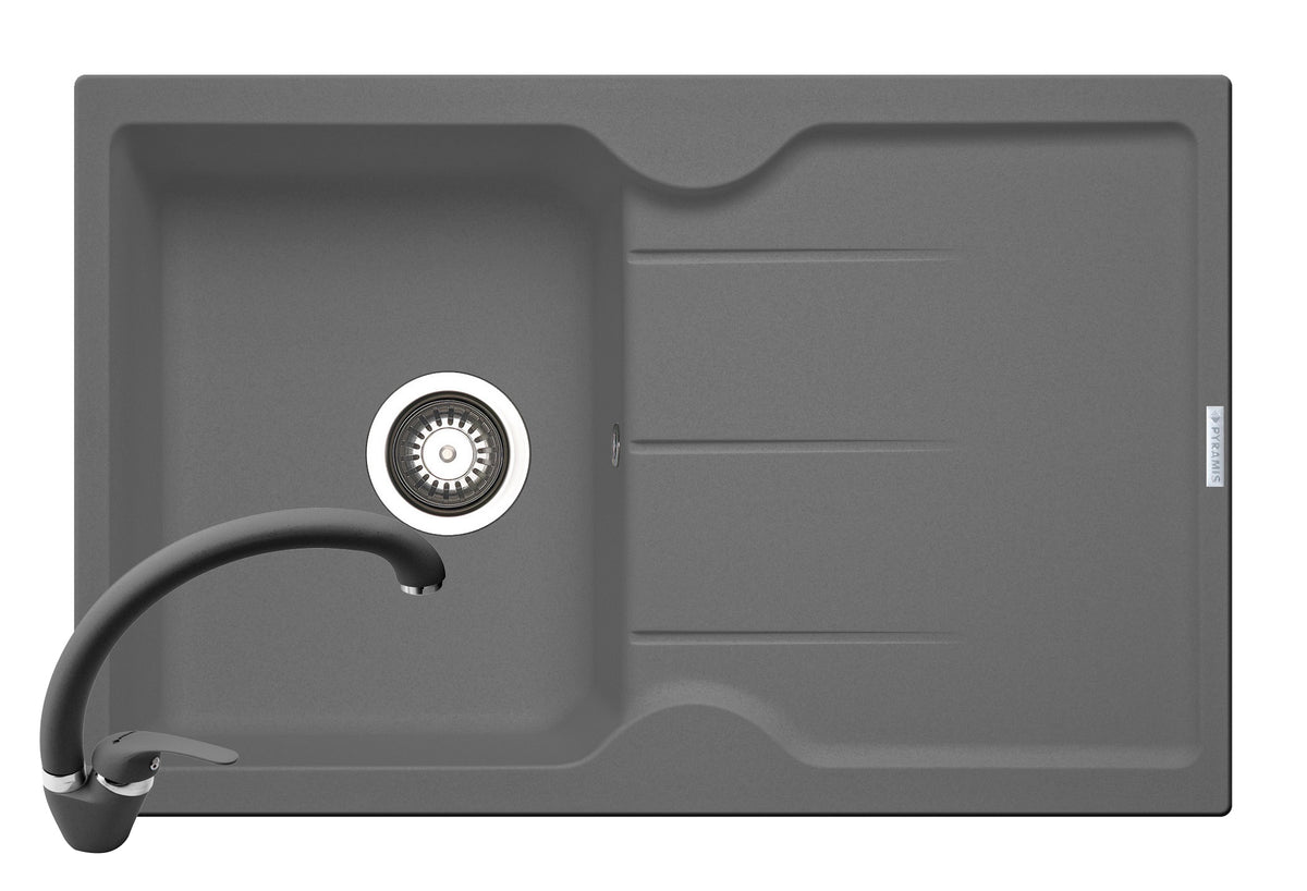 Set chiuveta granit PORTOS & baterie OSSIA - grey