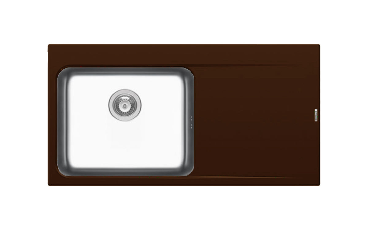 Chiuveta granit si inox PYRROS 100x52 1B 1D ST Chocolate