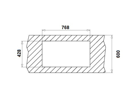 Chiuveta inox Ecoline ASPECT - inox 788mm*448mm ST