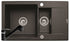 Set chiuveta KORFU 78x46 1 1/2B 1D & baterie FIDO - Black