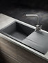 Chiuveta granit KARTESIO 79x50 1B 1D Carbon