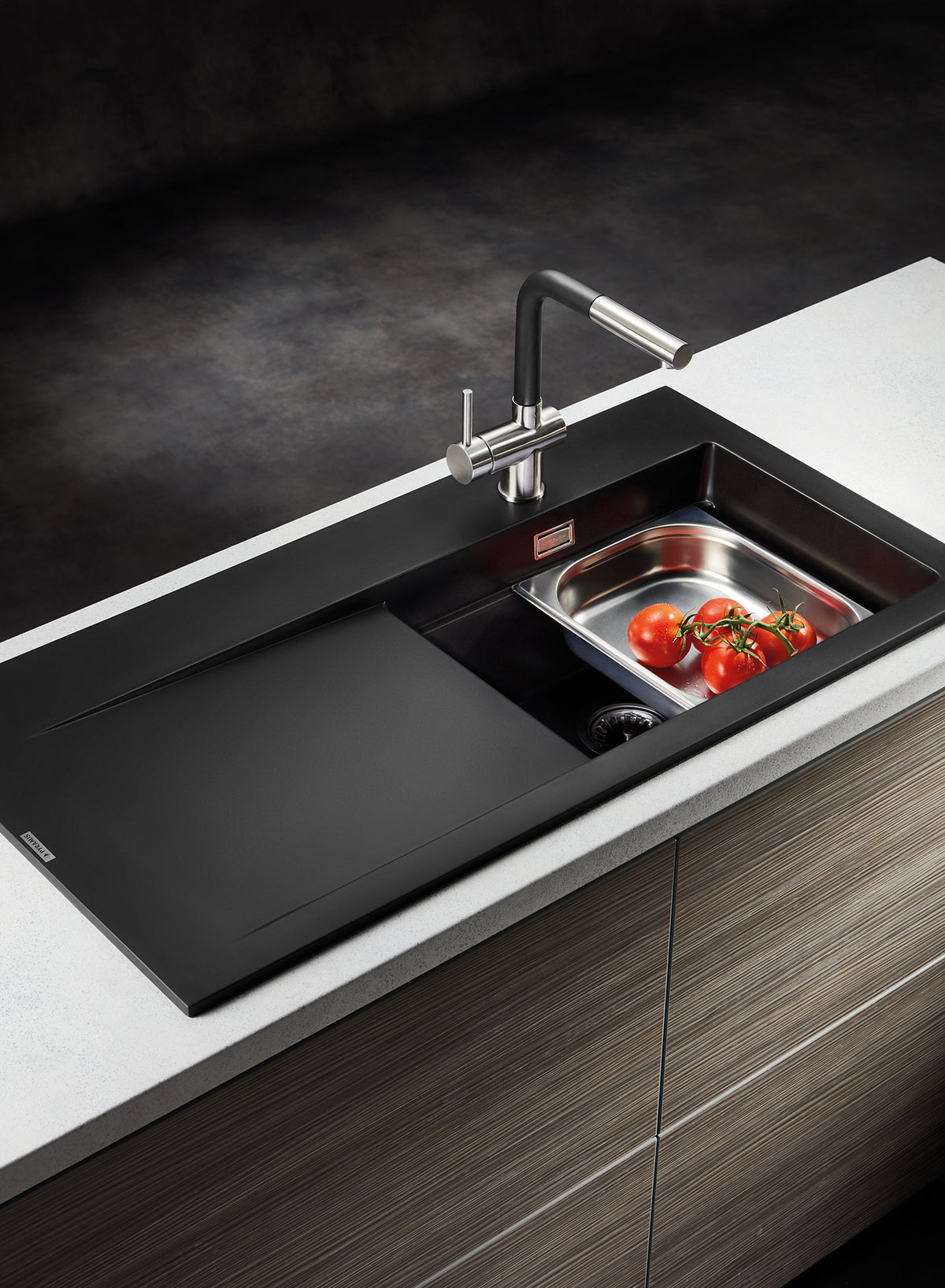 Chiuveta granit TEKTON 100x51 1B 1D DR Snow