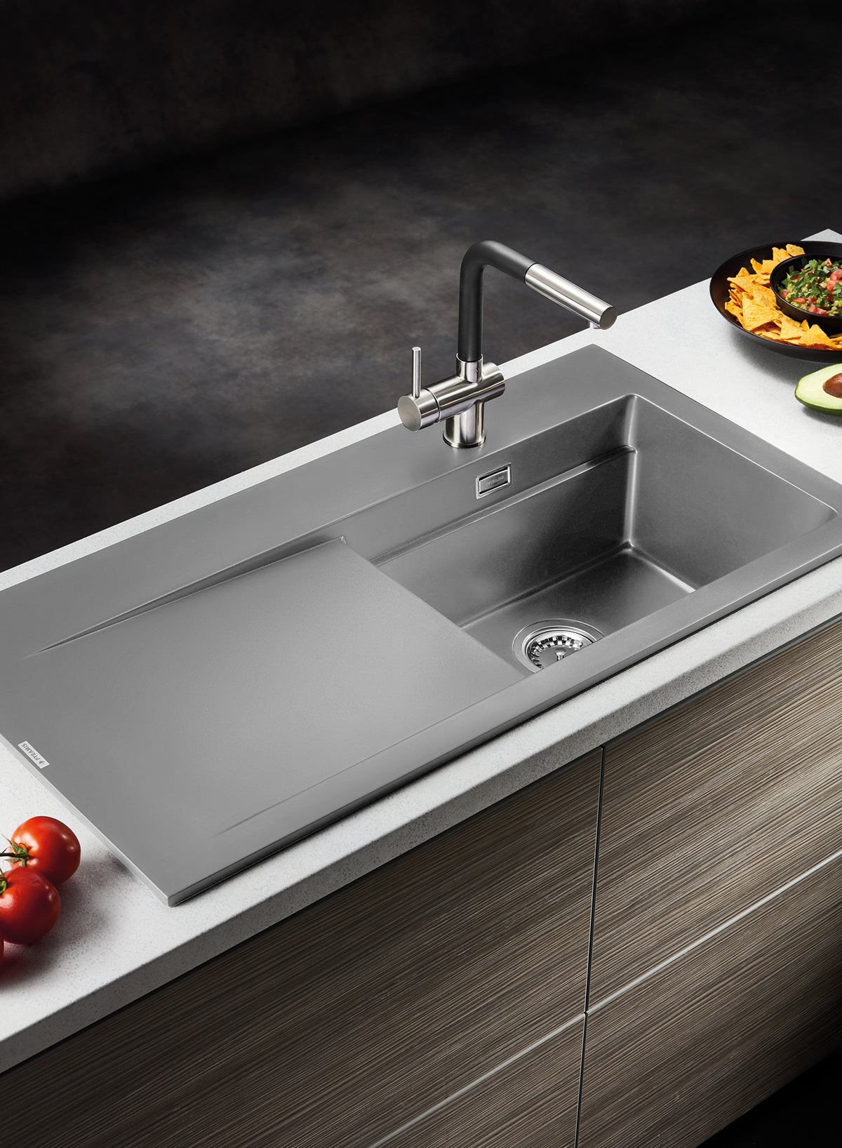 Chiuveta granit TEKTON 100x51 1B 1D DR Beige