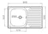Chiuveta inox Ecoline CORE - inox 800mm*500mm ST