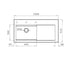 Chiuveta granit TEKTON 100x51 1B 1D ST Mocha