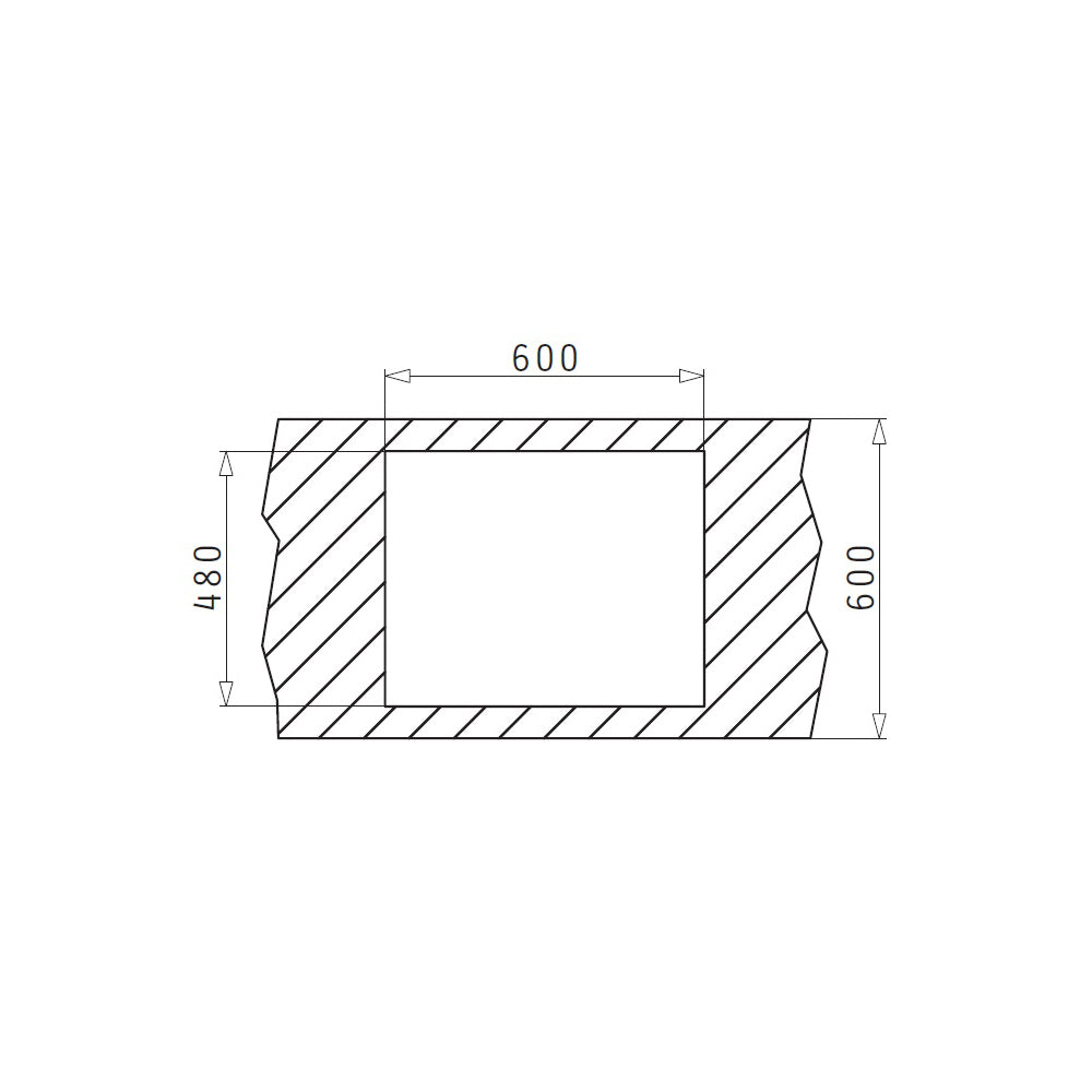 ChiuvetA inox ATHENA 620mm*500mm
