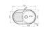 Chiuveta Inox SR MINI 765mm*480mm DR