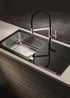 Chiuveta Pyramis CONCERTO 86x50 1B 1D Black Glass & Inox