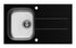 Chiuveta Pyramis CONCERTO 86x50 1B 1D Black Glass & Inox