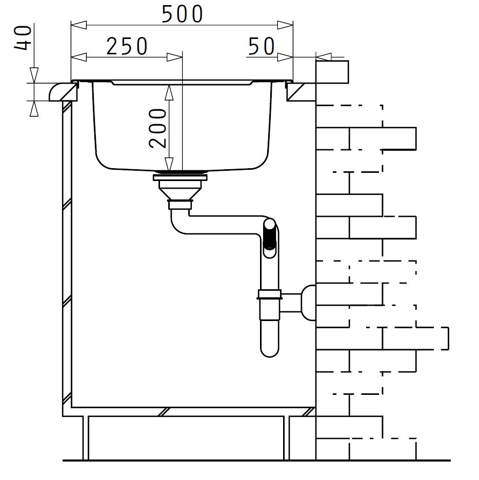 Chiuveta Inox ZEDA EXTRA 1000mm*500mm
